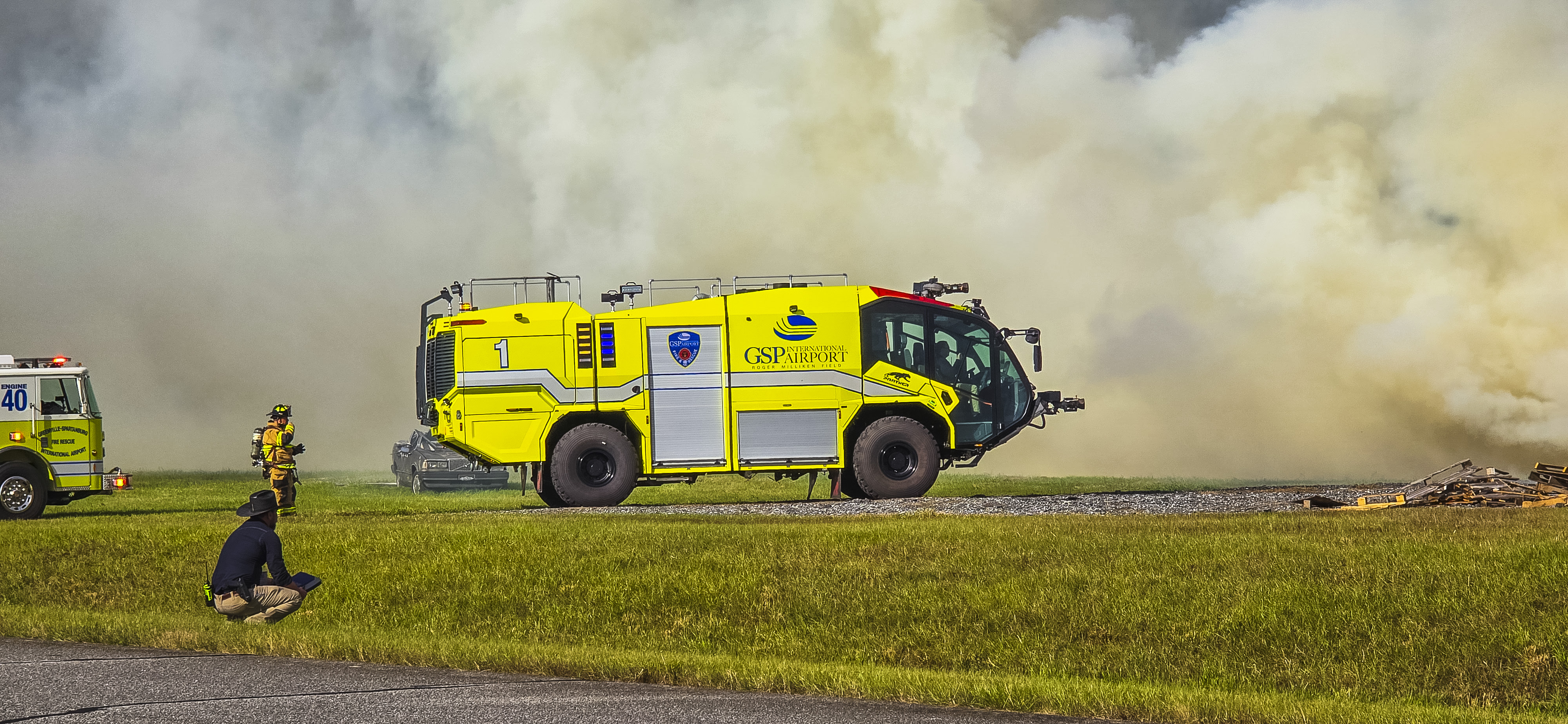 GSP International Airport performs a full-scale emergency drill, USC Upstate students and faculty participate as media